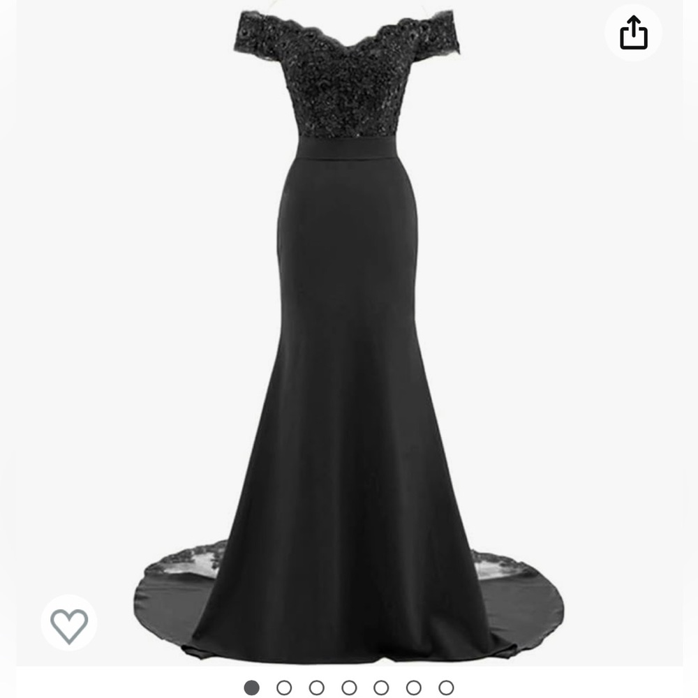 Black Long Cocktail Dress - Picture 1 of 6